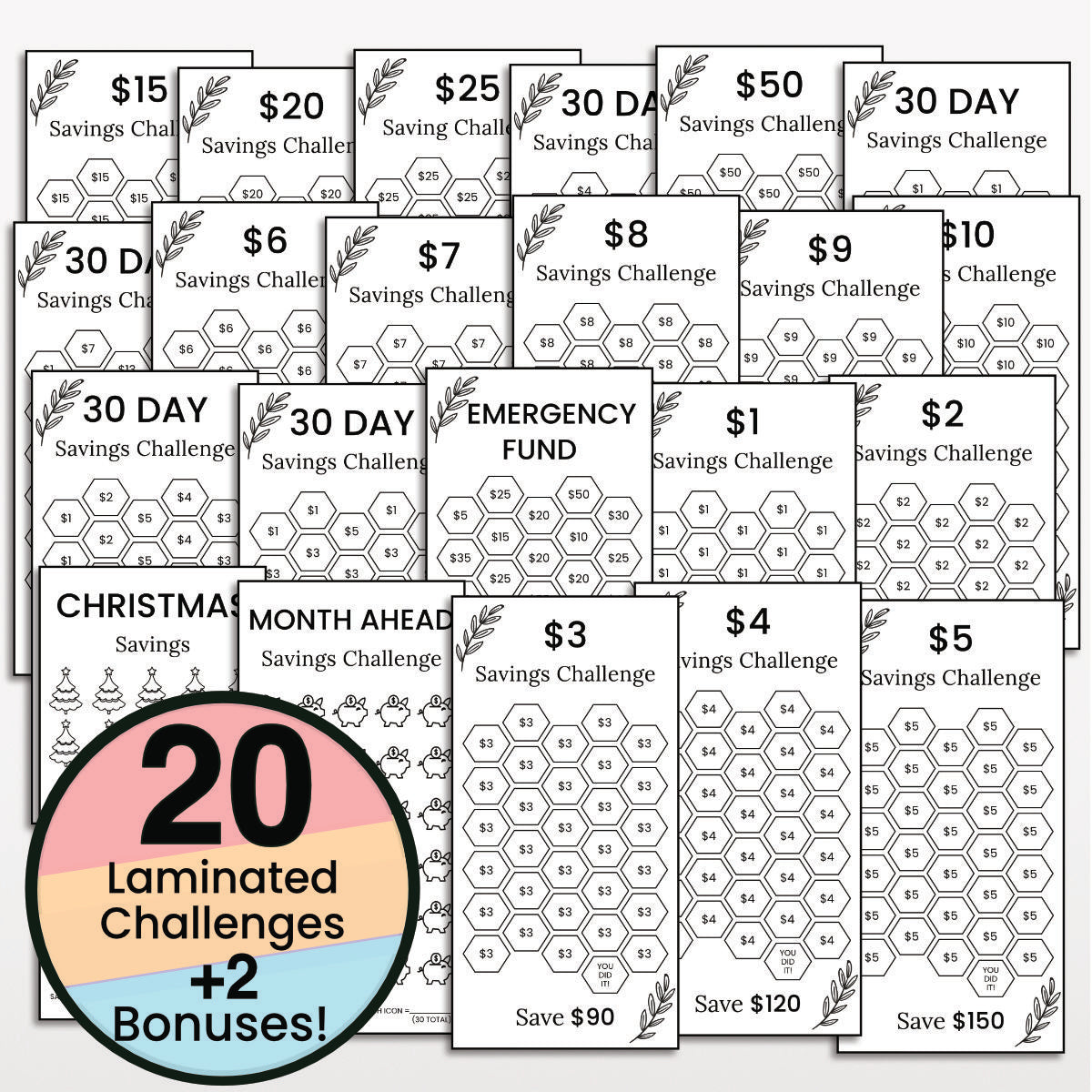 Low Income Savings Challenge Trackers Bundle – Nifty Planner Design low-income-savings-challenge-trackers-bundle-nifty-planner-design