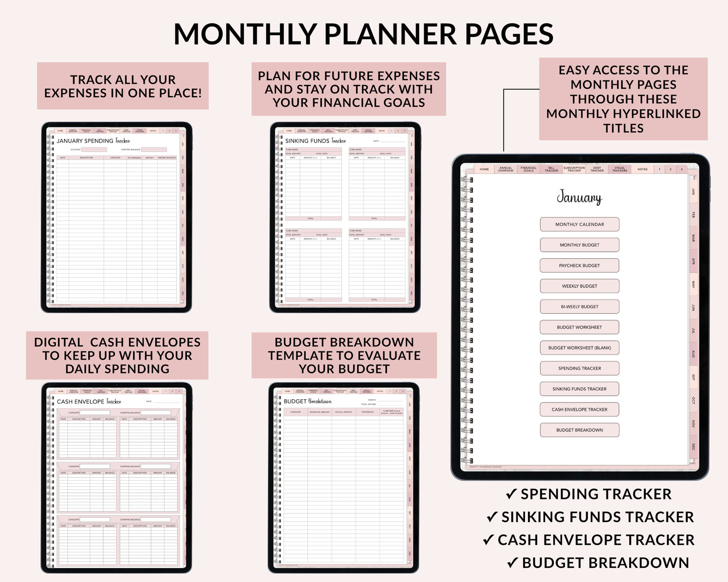 Digital Budget Planner for iPad and Tablets