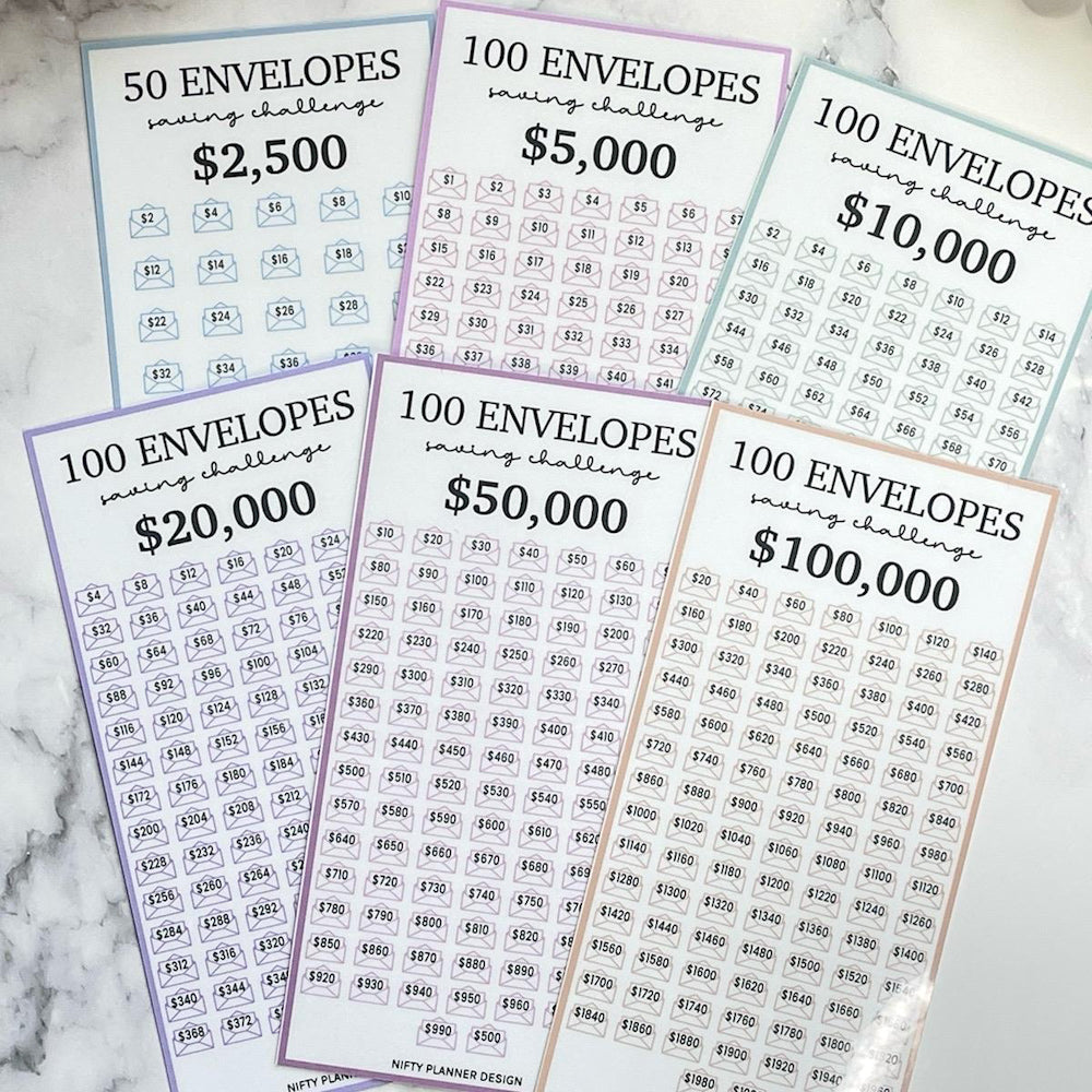 100 Envelope Savings Challenge Bundle