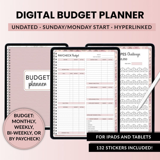 Digital Budget Planner for iPad and Tablets