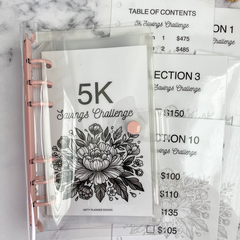 5K Savings Challenge Binder